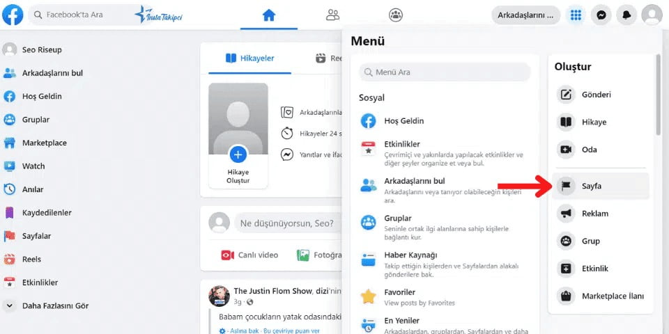 Facebook işletme hesabı için sayfa oluşturma